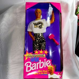 Hollywood Hair Barbie-Ken Doll. New Vintage in Box 1992. Stars Appear in Hair!